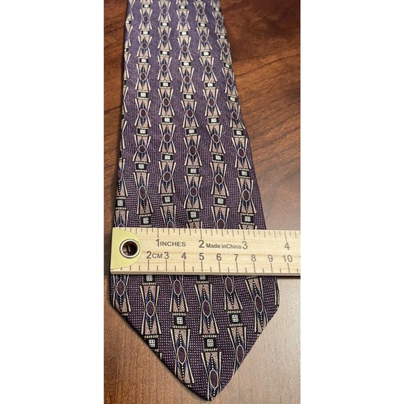 Stafford Executive, Purple, 100% Imported Silk, Men’s Neck Tie, Made In Usa - Picture 4 of 9